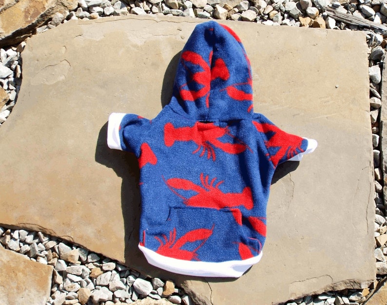 Lobster Dog Hoodie Pet Hoodie Lobster Pet Clothes Dog Clothes Dog Outerwear Fall Pet Clothes
