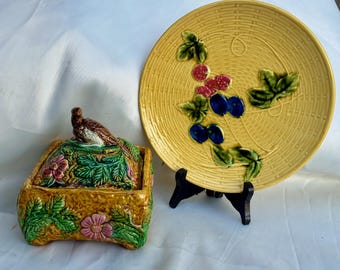 Majolica  - Covered Dish