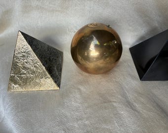 Perfect Geometry - Stone, Brass, Wood
