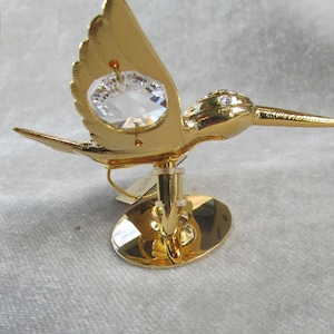 Hummingbird Crystal + Gold