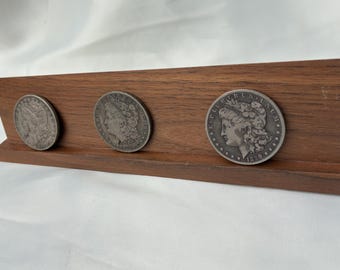 Walnut Coin Stands