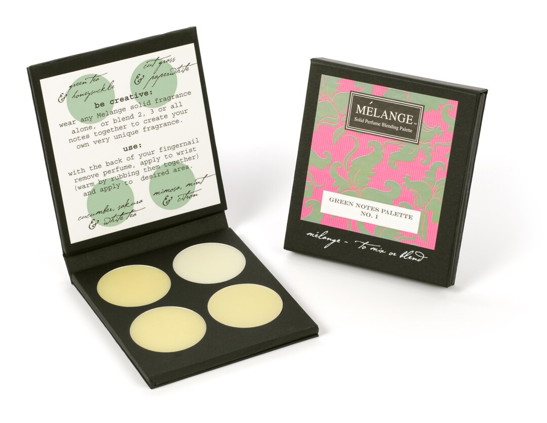 Green Notes No. 1 Solid Perfume Blending Palette: Hand-poured Artisan ...