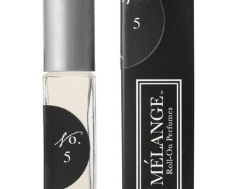 Blend No. 5:  Melange Roll-On Perfume - Tahitian Gardenia & White Tea / Alcohol Free .25 Ounces. Vegan and Cruelty Free.