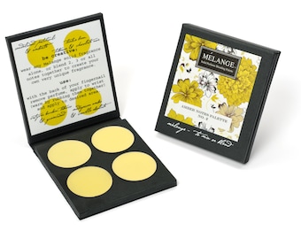 Amber Notes No. 2: Melange Solid Perfume Blending Palette. Four hand-poured perfumes. Wear alone or layer. CRUELTY FREE