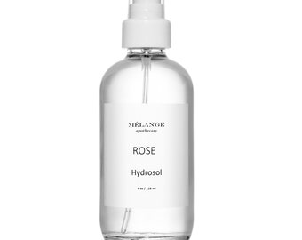 MELANGE ROSE HYDROSOL.  All Natural. Vegan and Cruelty Free. Alcohol Free. Skincare and Beauty - Aromatherapy / 4 ounces