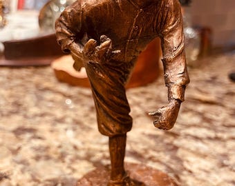 Babe Ruth Statue Bronze Pitching with Boston Red Sox by Palmer Murphy 1994