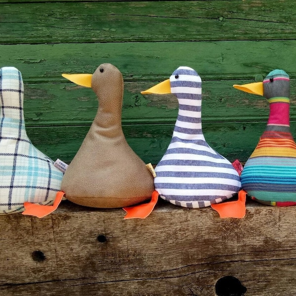 Cool Canard Doorstop / Bookend. Fabric duck doorstop. flat packed. Choice of design. Funny doorstops. Animal doorstops