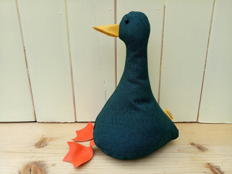 Cool Canard Doorstop / Bookend. Teal duck. flat packed Choice of design Funny doorstops duck decor House warming different gift image 3