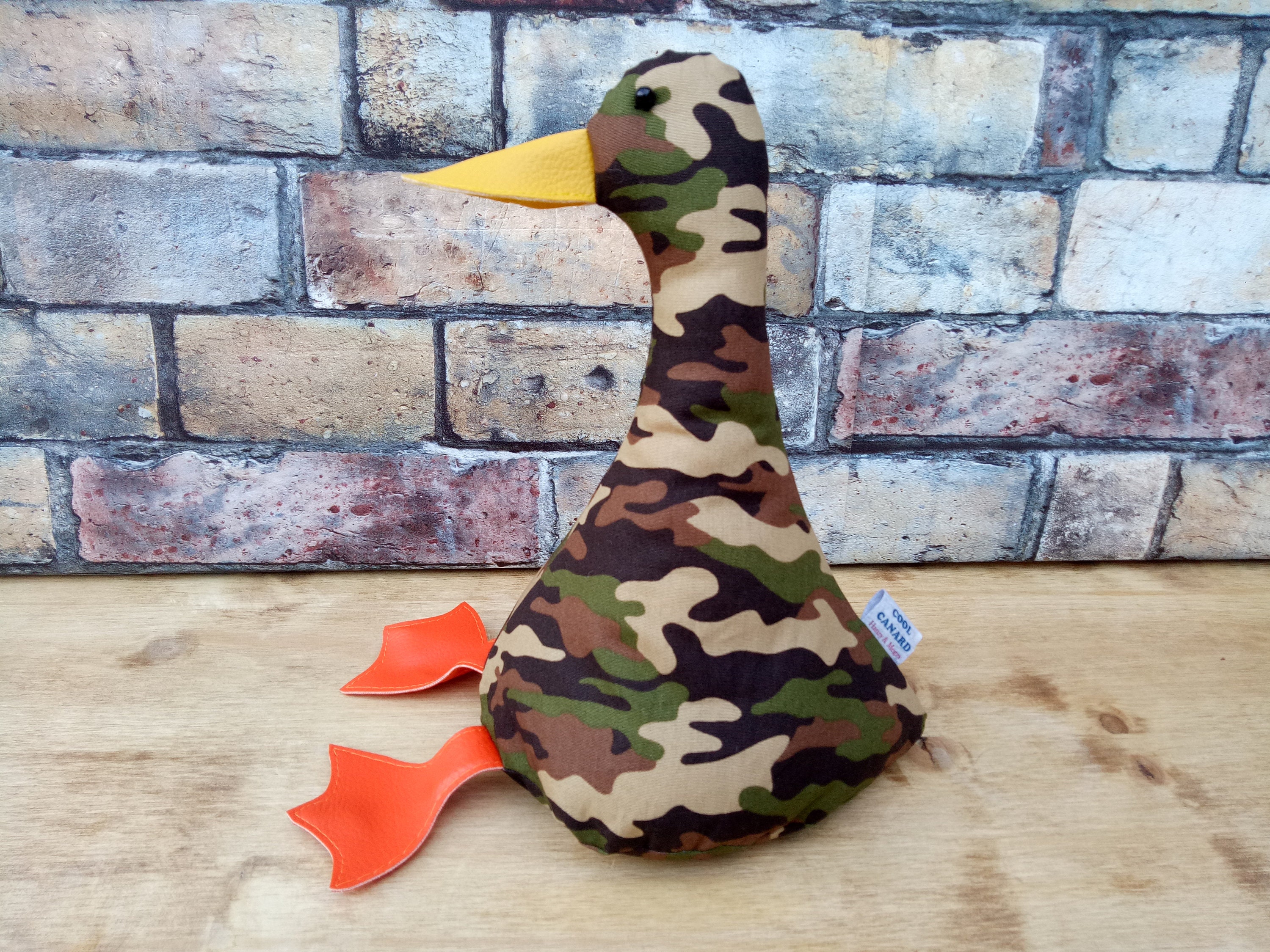 Cool Canard Doorstop/Serre-Livres. Toit de Porte en Tissu Canard. Camouflage L'armée Militaire. Drôl