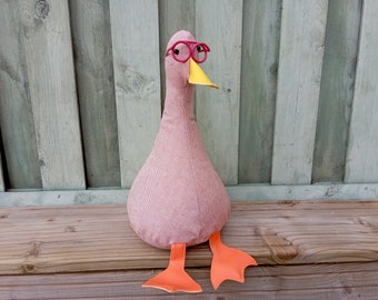 Cool Canard Doorstop / Bookend. terracotta peach- diy Funny doorstops duck decor House warming - unique gift - fun gift - home accent