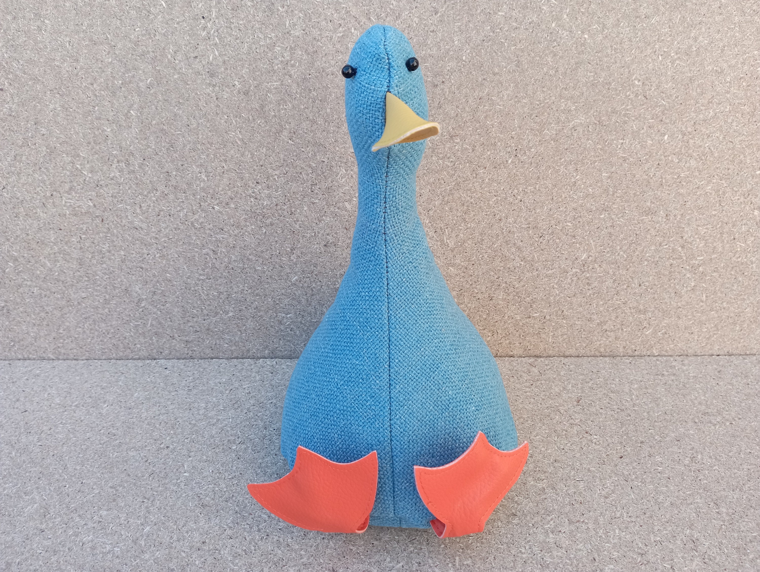 Cool Canard Doorstop /Bookend. Mid Bright Blue. Flat Packed. Funny Doorstops Duck Decor House Warming - Unique Gift Diy Doorstop Popular