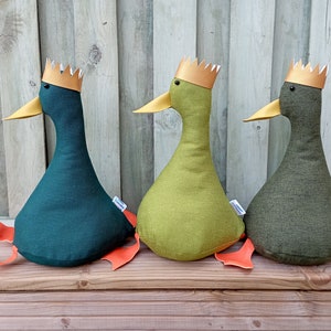 Tope de puerta/sujetalibros Canard genial. Verde verde azulado manzana oliva - Tope de puerta divertido para bricolaje Decoración de patos Inauguración de la casa - Regalo único - Regalo divertido - Decoración del hogar