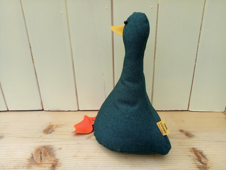 Cool Canard Doorstop / Bookend. Teal duck. flat packed Choice of design Funny doorstops duck decor House warming different gift image 2