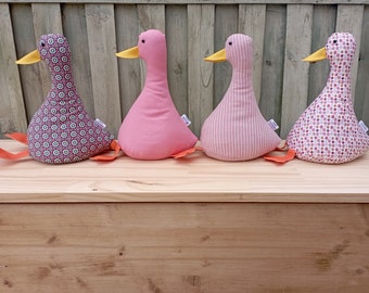 Cool Canard Doorstop / Bookend. Pink collection - diy Funny doorstops duck decor House warming - unique gift - fun gift - home accent