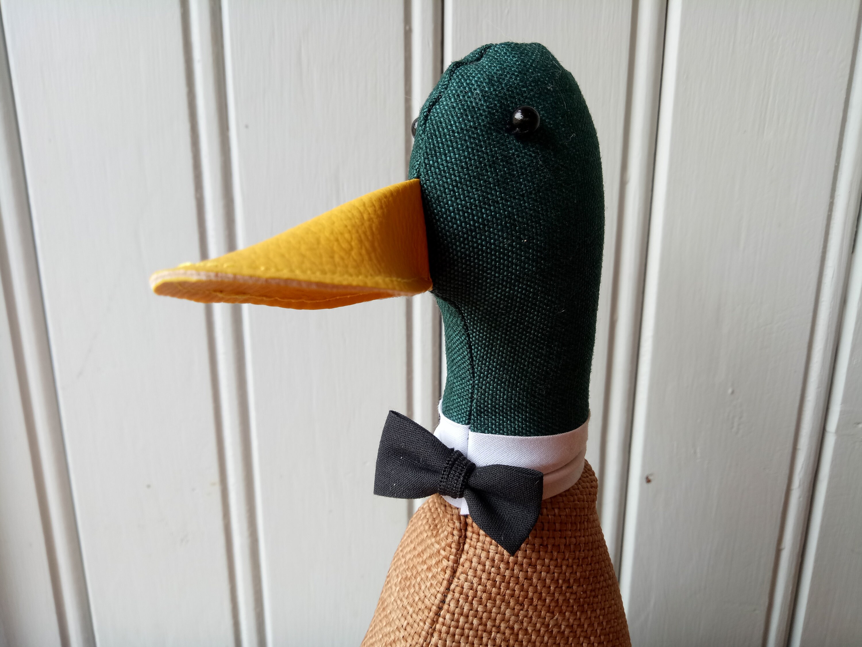 Cool Canard Doorstop/Bookends. Paire Canard Colvert avec Nœud Papillon et Collier de Perles - Emball