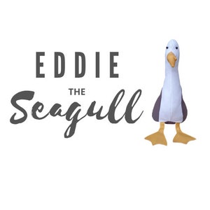 Eddie the Seagull Doorstop / Bookend DIY flat packed-Funny doorstop-Coastal decor-House warming-beach life-unique gift-birds-grey-white image 8