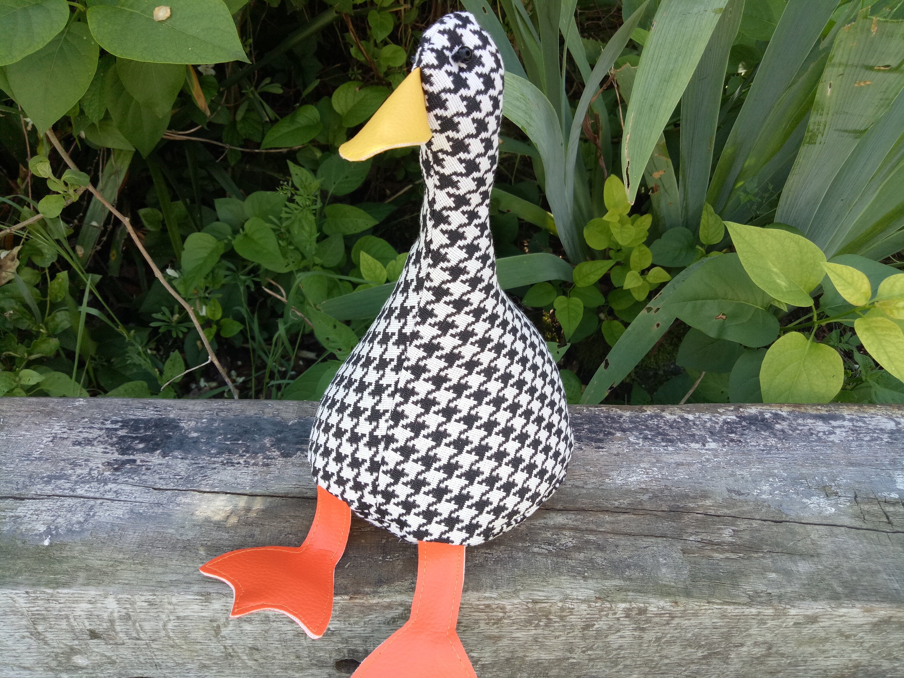Cool Canard Doorstop / Bookend. Fabric duck doorstop. flat Etsy