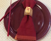 Set of 4 Vintage Bakelite MAH JONGG Flower tiles on bamboo napkin rings made by Dansk. Now you 39 re ready to set the table. B