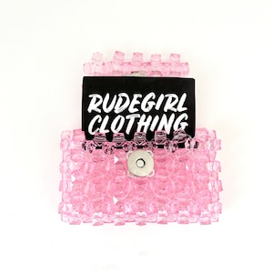 Portefeuille en perles pour femmes, porte-cartes en perles, petit sac à main pour femmes, porte-monnaie en perles, mini sac à main, cadeau d'anniversaire, portefeuille, rose, cadeaux pour elle