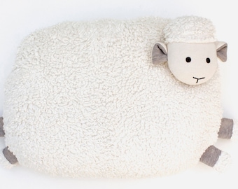 Organic Sheep Pillow | Baby and Toddler Lamb Cushion | Sustainable Pillow