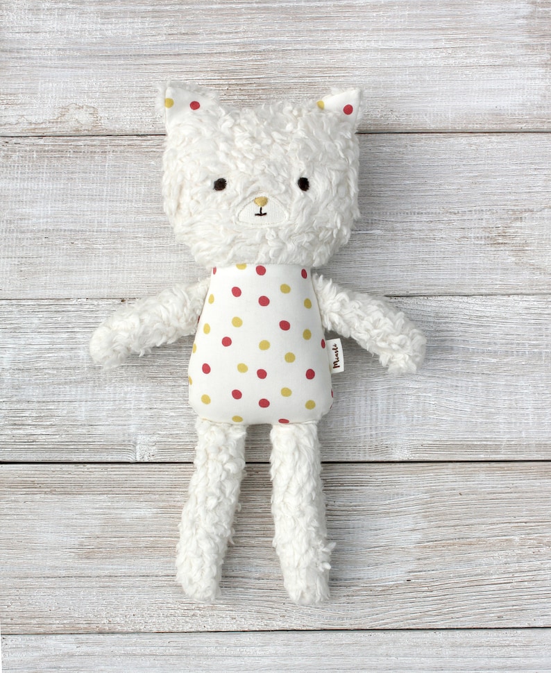 Organic Cat Toy Eco Friendly Stuffed Kitty Doll image 1