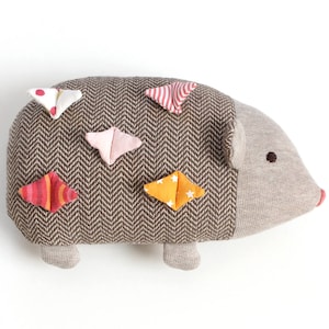 Organic Hedgehog Toy  / Stuffed Woodland Animal