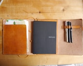 Leather Travel Notebook Sketchbook or Journal Cover - The "Emeli" Model