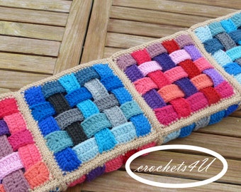 crochet pattern, woven afghan, crochet blanket pattern, baby blanket pattern