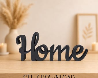 Relax STL | 3D Printable File | Modern Decorative Word | Standing Home Decor | Instant Download | 150 mm & 230 mm | STL001-Relax