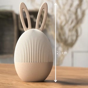 Uovo di Pasqua Stampato in 3D con Orecchie di Coniglio – Scatola Carina per Caramelle e Piccoli Regali