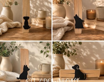 Dog Bookmark STL | Set of 4 Dogs | 3D Print File | Bookmark | Dog Lover | Digital Download