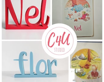 Personalized Name Sign – Custom 3D Printed Name | Nursery Name Decor | Baby Name Sign | Kids Room Decoration | Personalized Gift