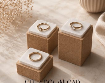 Jewelry Display STL | 3 Sizes | Ring Display | Earring Display | 3D Printable Files | Digital Download | STL006-displaysrings