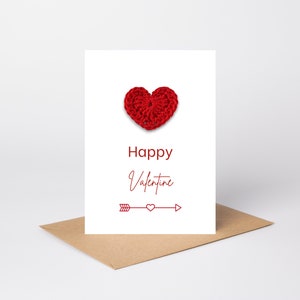 Carte de Saint-Valentin Amour au Crochet – Patron & Carte Imprimable – Téléchargement Instantané