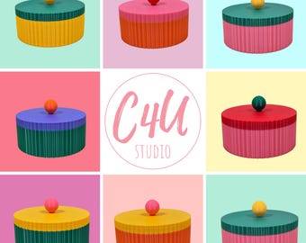 3D Printed Storage Box | Colorful Jewelry Box | Customizable in 3 Colors