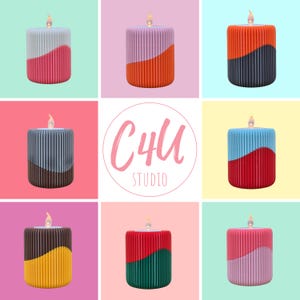 Ribbed Tealight Holder 3D Printed – Customizable Color – 7 cm Height – Suitable for Tealights up to 39.5 mm