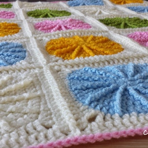 crochet pattern, circle afghan, crochet blanket pattern, baby blanket pattern zdjęcie 2