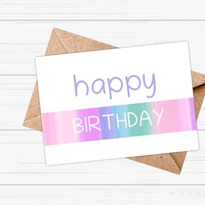 Carte d'anniversaire numérique • Téléchargement immédiat • Pour tout âge et style • Facile à personnaliser et envoyer