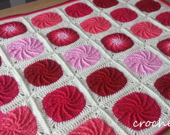 crochet pattern, twirling circle afghan, crochet blanket pattern, baby blanket pattern, crochet circle