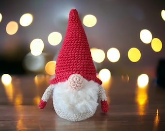 Crochet Gnome Pattern - Small Gnome - 17 cm - Includes Nose and Beard - Perfect Decoration - PDF Pattern in Dutch and English