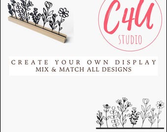 Flower STL Files for Display Holder | Flowers & Plants | 3D Print Files | Interchangeable Decor | Digital Download