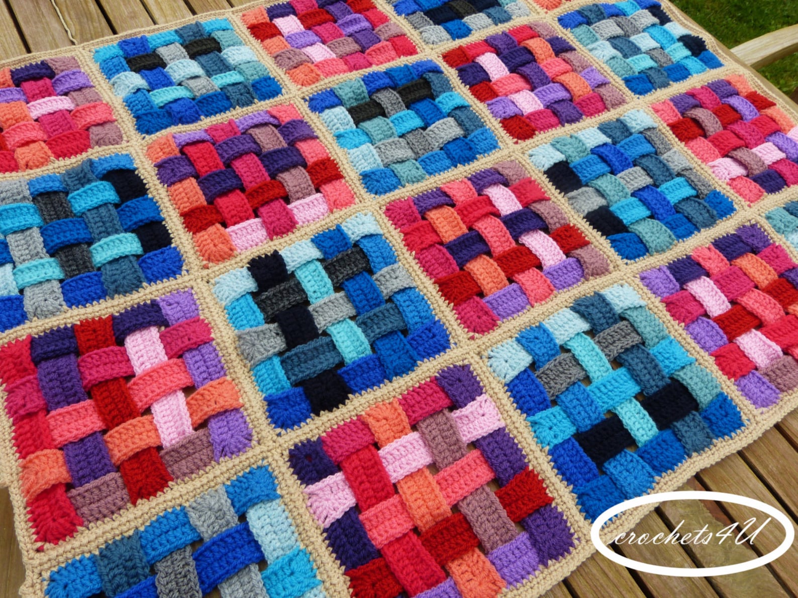 Crochet Pattern Woven Afghan Crochet Blanket Pattern Baby Etsy