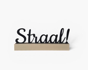 Shine! — word decoration in holder — 3D printed — 130mm — gift for best friend