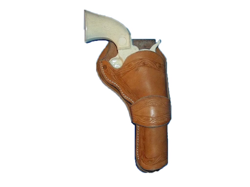 22 Single Action Revolver with 4 5/8" Barrel Printable Holster Pattern
