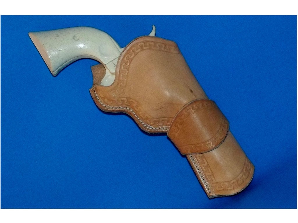 Basket Weave Leather Open Top Belt Holster for Colt Ruger Springfield  Armory 1911 45 Acp 