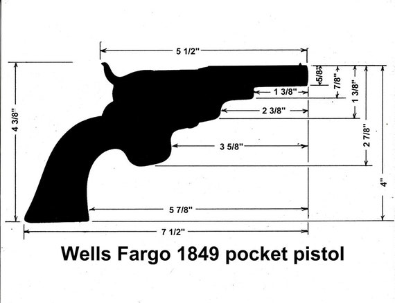 Printable Cross Draw Holster Pattern for Wells Fargo 1849 - Etsy
