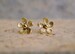 TINY DAISY STUD earrings , Gold plated stud earrings , Spring earrings , daisy post earrings , statement stud earrings , gifts under 25 