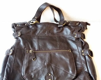 Vintage Leather Handbag  Messenger