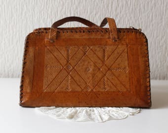 Vintage braun echtes Ledertasche in England