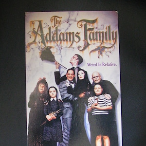 The ADDAMS FAMILY (1991) Repurposed Original VHS Sleeve To Unique Journal, Choose Lined Or Unlined Paper, Sketch Book, Planner - Great Gift!